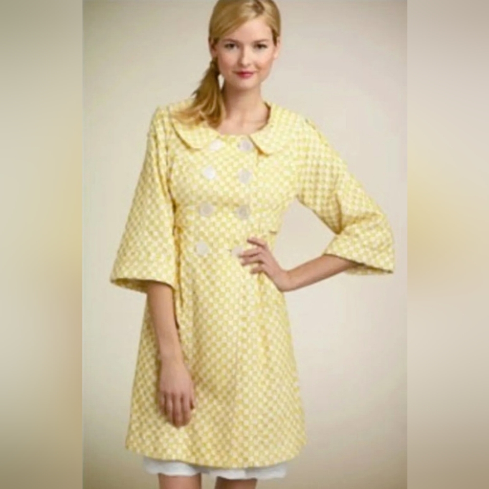 Vintage Esthetic Cynthia Steffe Double Breast Lightweight Eyelet Jacket NWO